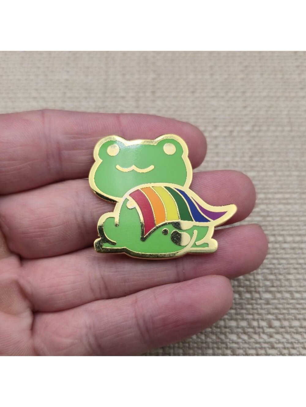 Cute Rainbow Pride Frog Enamel Pin | Kawaii LGBT Pride Badge A8607